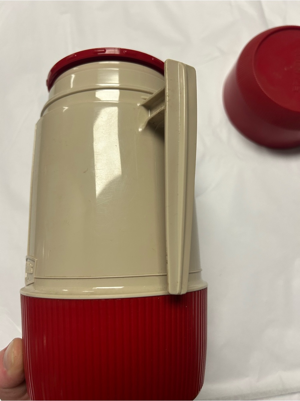Vintage Thermos Red and Cream Insulated Food Jar - Picture 5 of 5